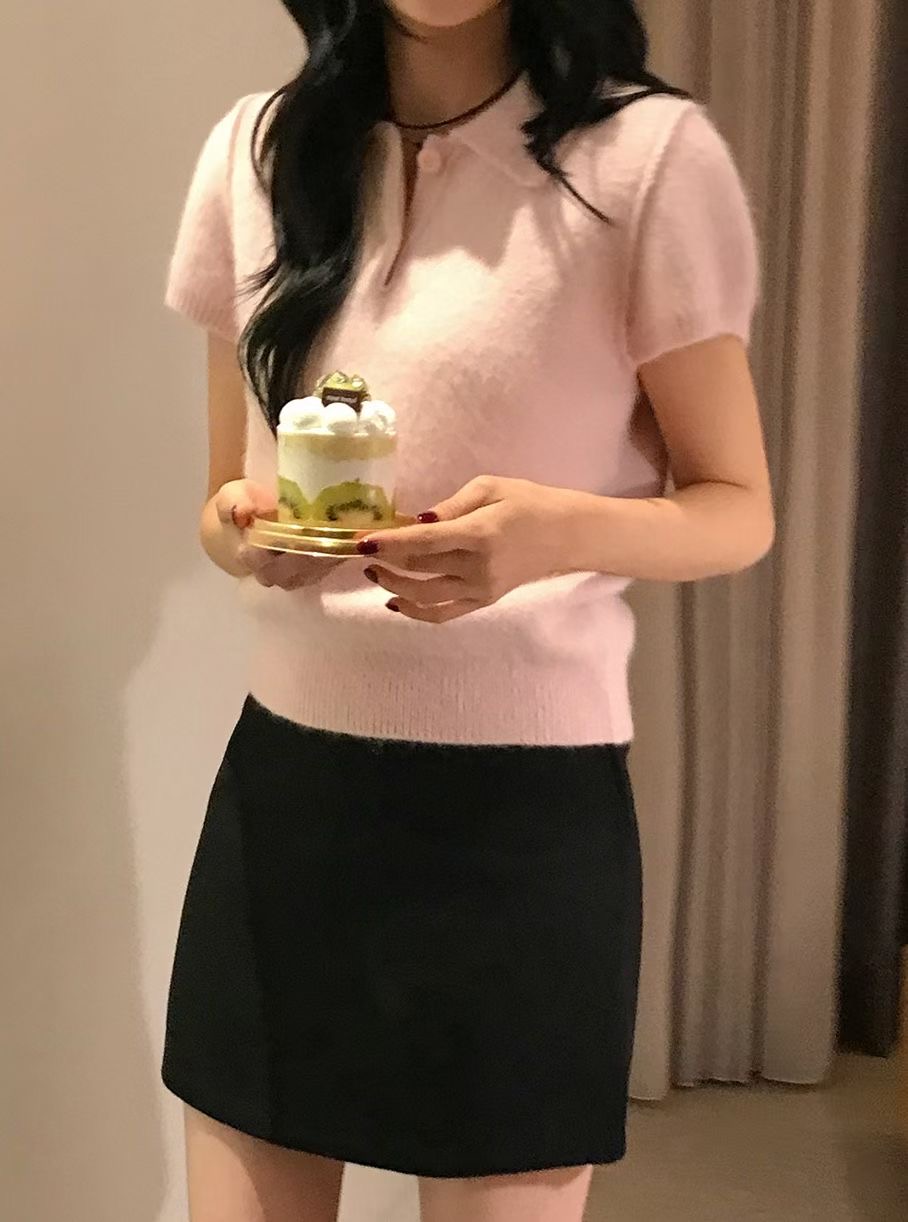 BLUSHER韓國代購女裝新品人氣時尚職業26春夏真品推薦針織衫BLUSHER針織衫圖色2