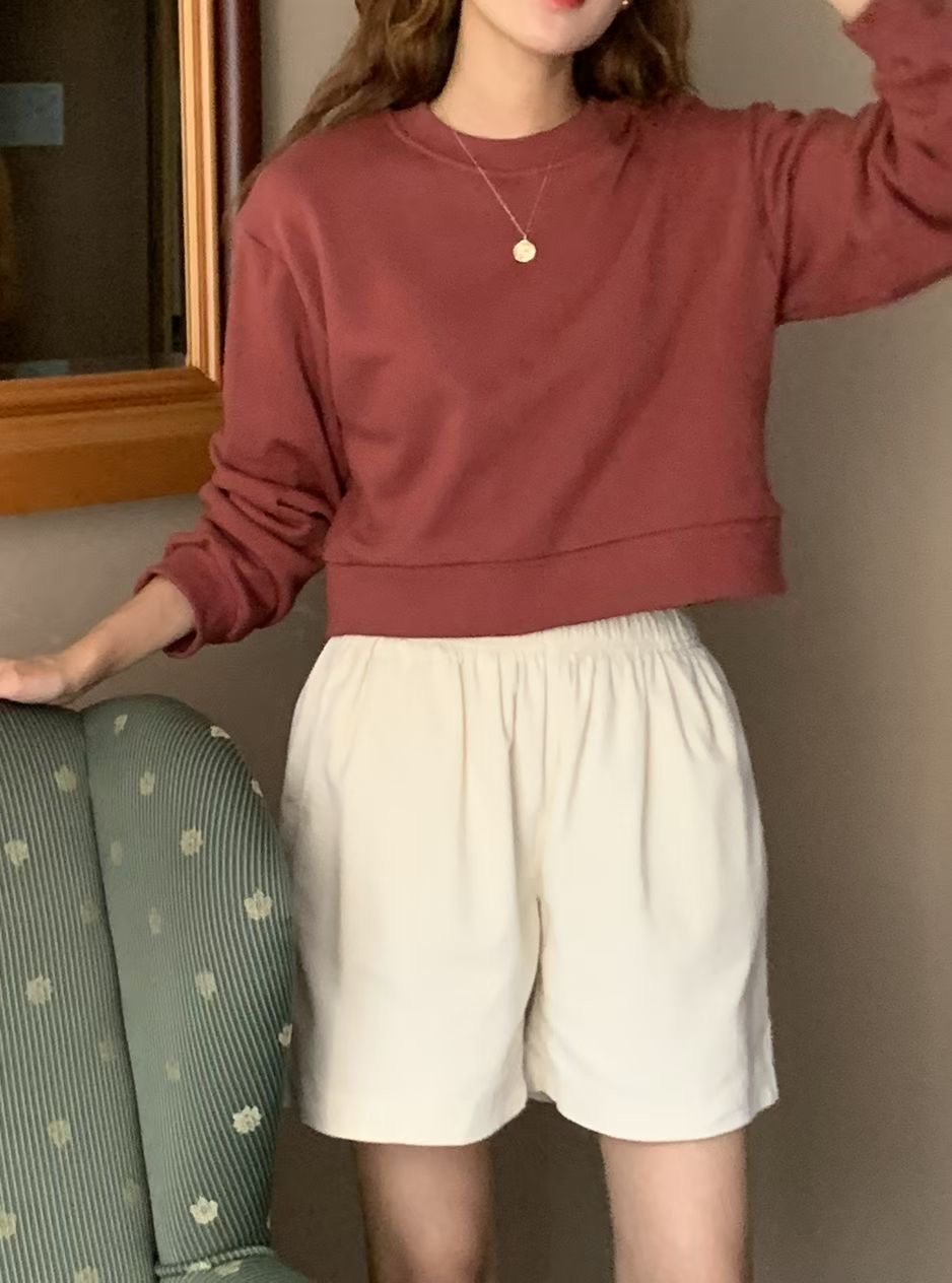 BLUSHER東大門代購女士新款人氣真品推薦熱賣26春夏職業衛衣BLUSHER衛衣圖色1