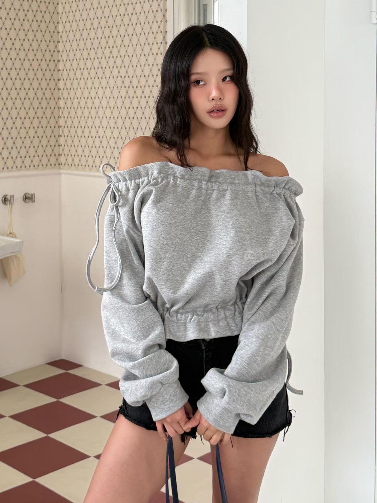 BLUSHER東大門直郵女裝新款26春夏熱賣時尚職業人氣長袖T恤BLUSHER長袖T恤圖色2