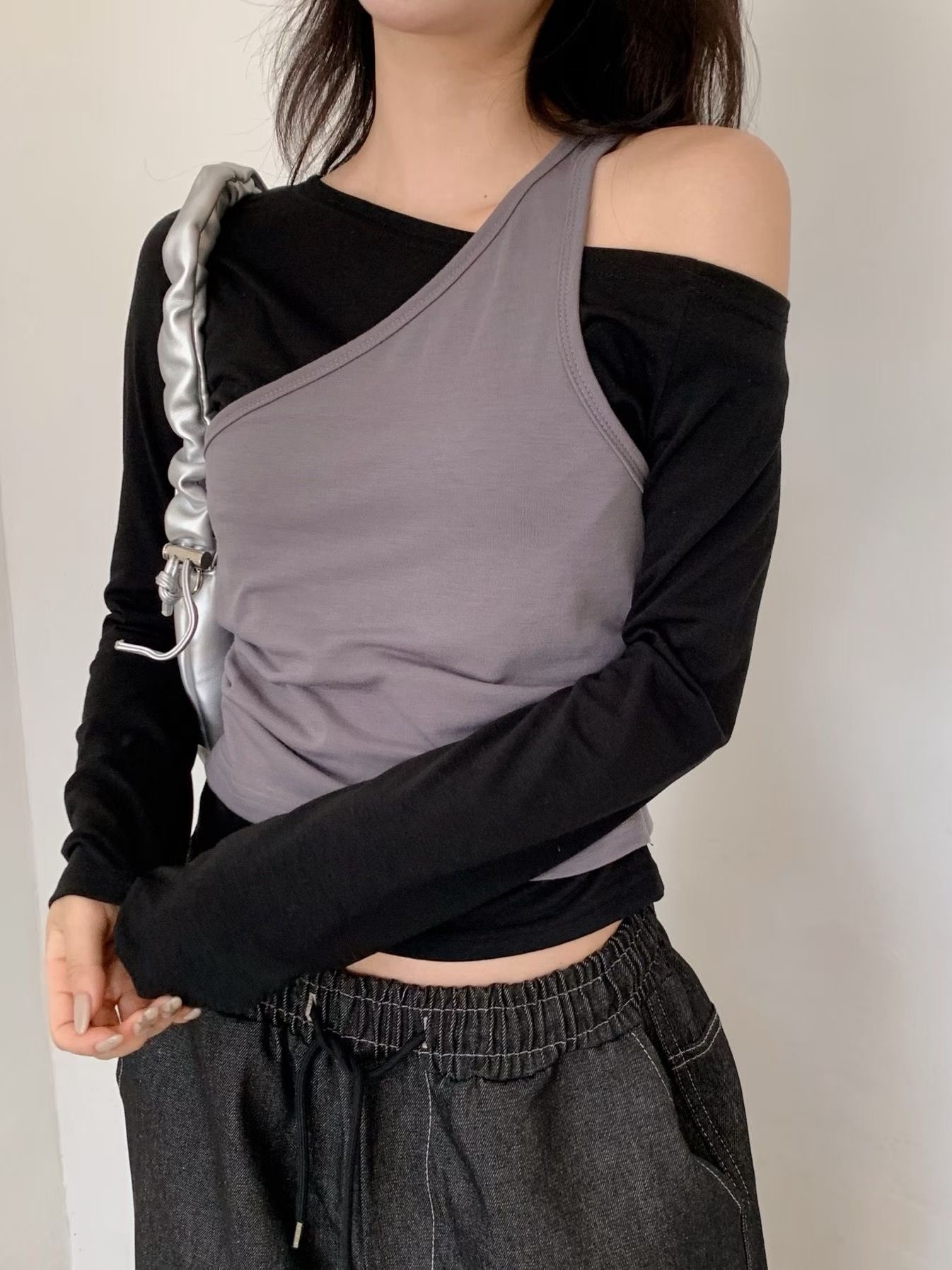 BLUSHER東大門代購女裝新品真品職業26春夏推薦休閑長袖T恤BLUSHER長袖T恤圖色3