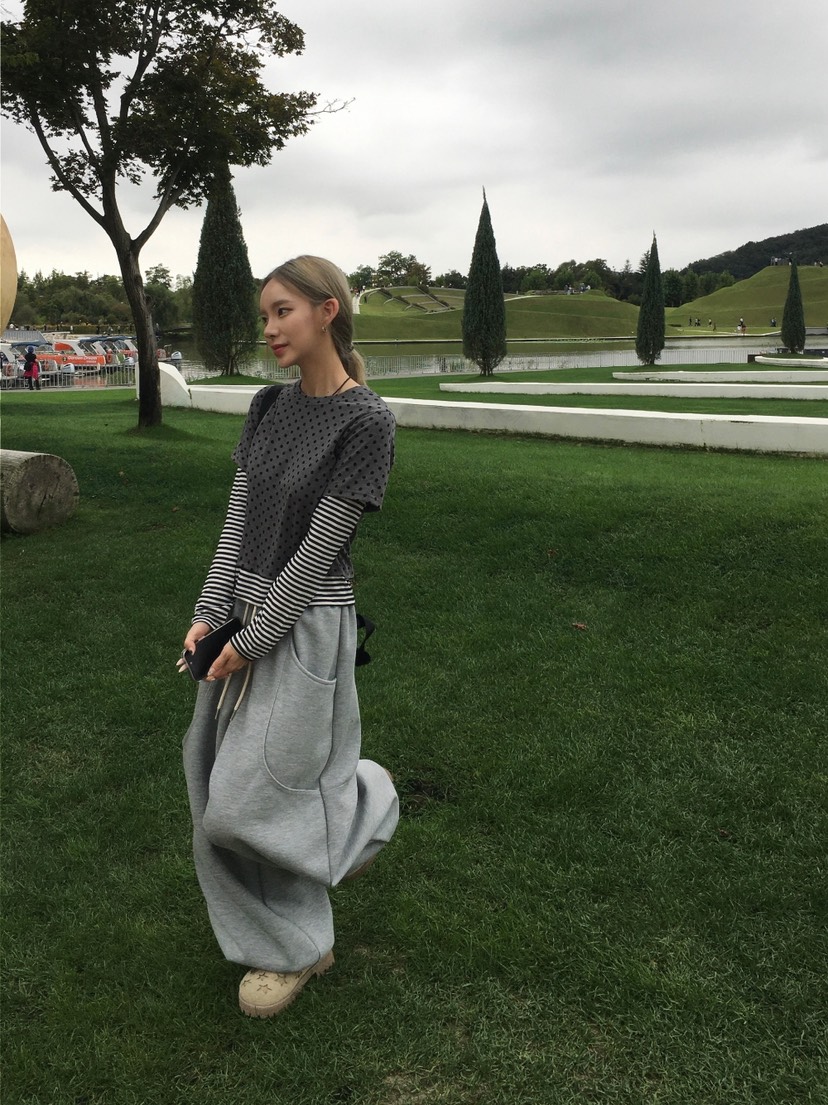 SHOTGUN韓國直郵女裝新品真品熱賣人氣26春夏長袖T恤假兩件SHOTGUN長袖T恤