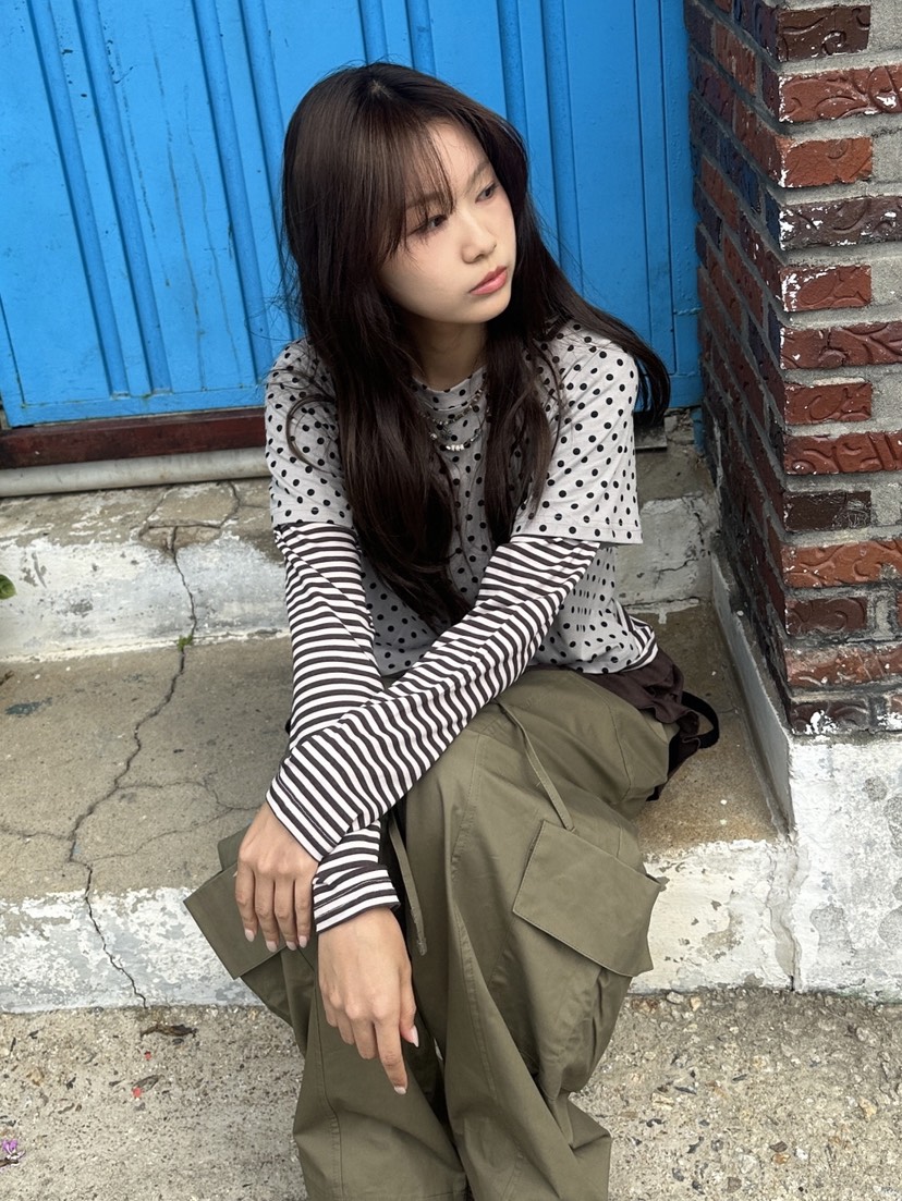 SHOTGUN韓國直郵女裝新品真品熱賣人氣26春夏長袖T恤假兩件SHOTGUN長袖T恤