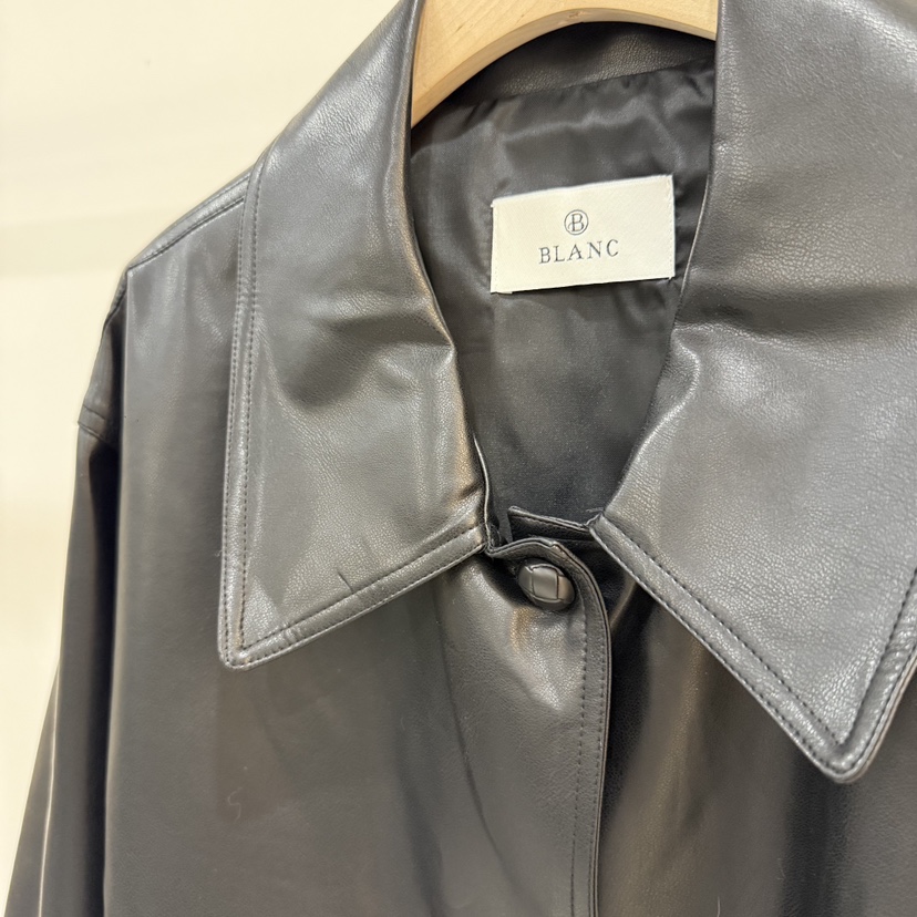 BLANC-A韓國直郵女裝新品休閑時尚26春夏熱賣推薦真品皮衣BLANC-A皮衣