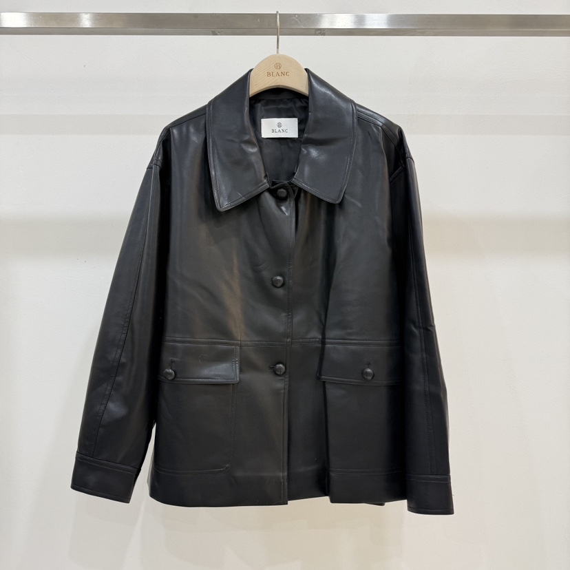 BLANC-A韓國直郵女裝新品休閑時尚26春夏熱賣推薦真品皮衣BLANC-A皮衣圖色1