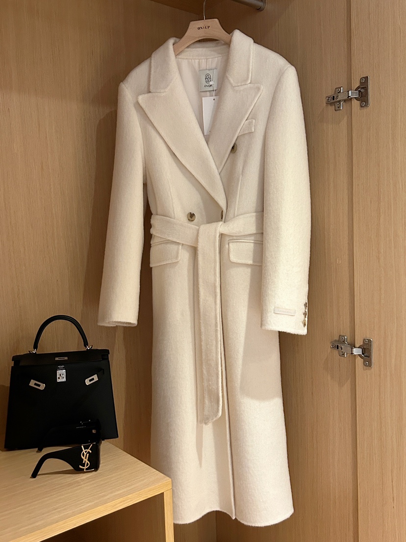 LAVIEU東大門實拍女士新款推薦休閑中長款大衣安哥拉手工LAVIEU中長款大衣