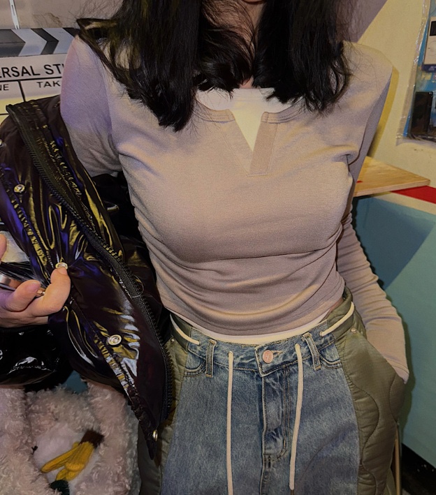 SHOTGUN韓國代購女裝新品真品人氣職業時尚長袖T恤假兩件SHOTGUN長袖T恤