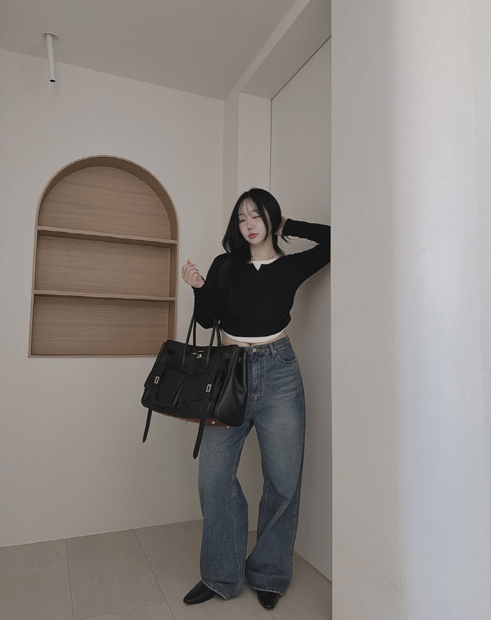 SHOTGUN韓國代購女裝新品真品人氣職業時尚長袖T恤假兩件SHOTGUN長袖T恤