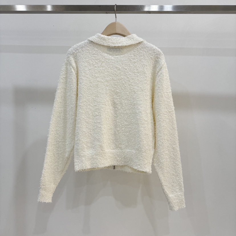 BLANC-A東大門代購女裝新品休閑人氣職業針織衫粗花呢拉鏈BLANC-A針織衫