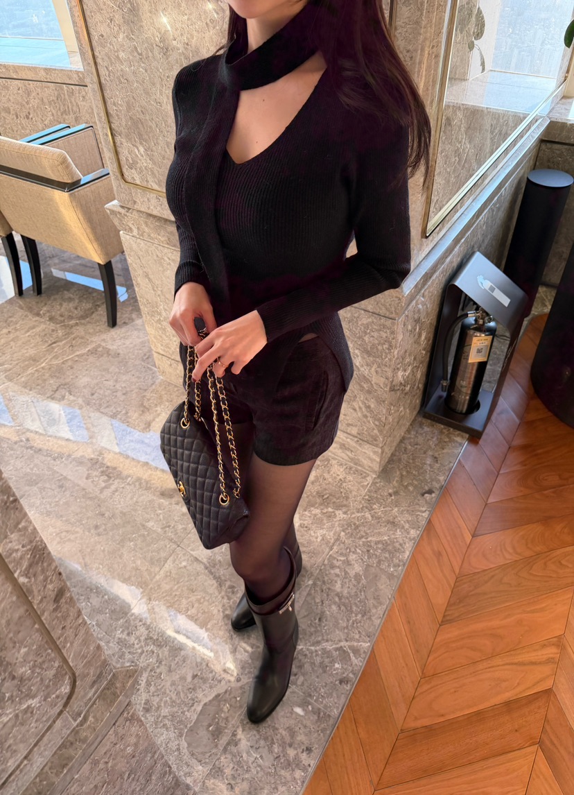 LAVIEU韓國代購女裝新款真品休閑人氣熱賣針織衫含圍巾套裝LAVIEU針織衫