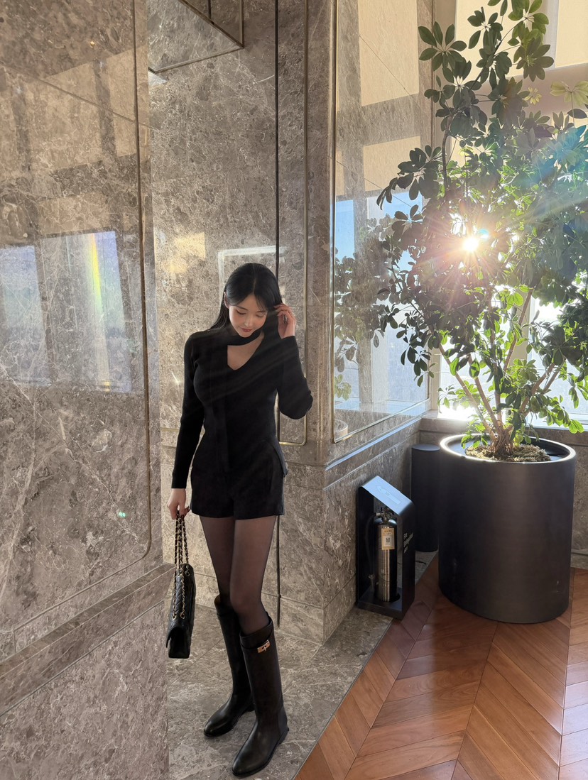 LAVIEU韓國代購女裝新款真品休閑人氣熱賣針織衫含圍巾套裝LAVIEU針織衫