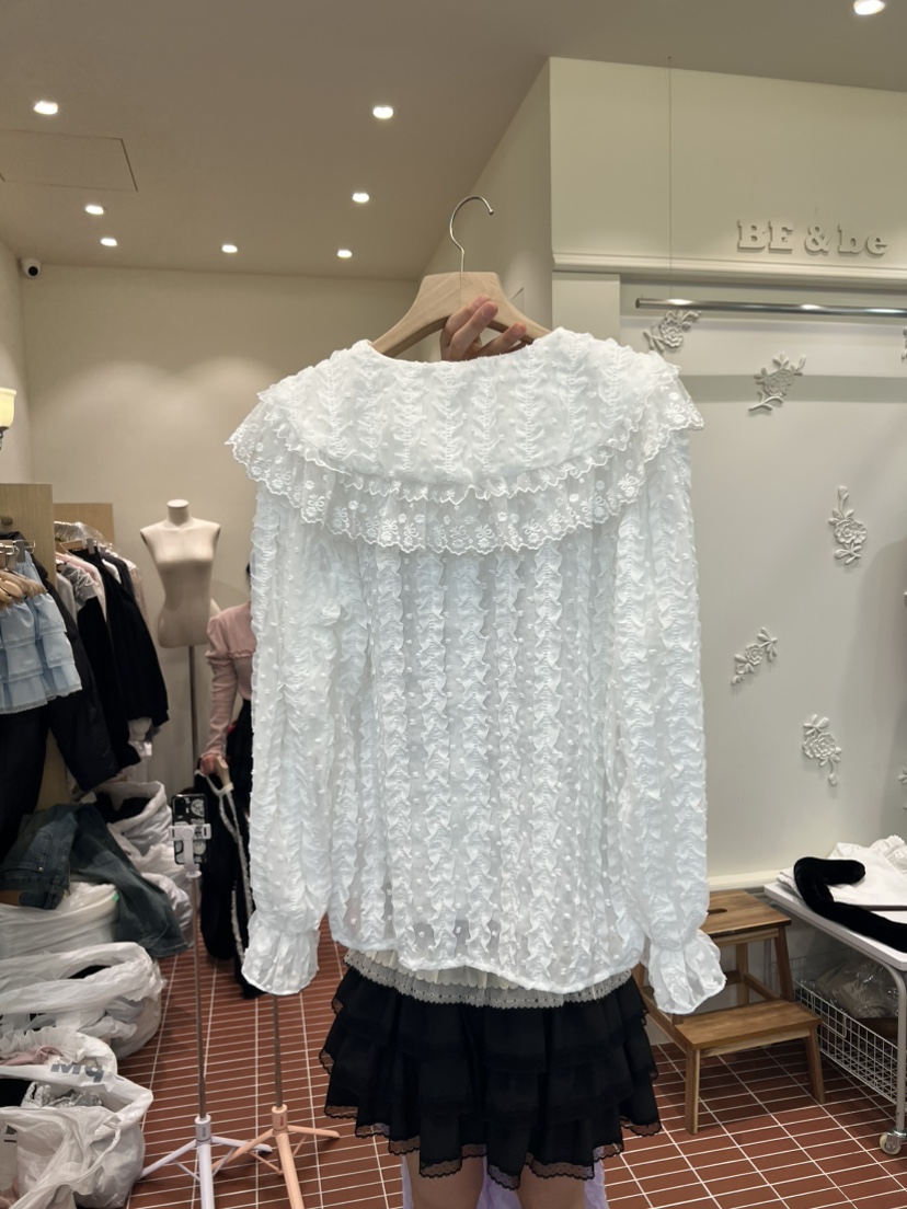 BE&amp;BE韓國直郵女裝新款職業推薦熱賣26春夏襯衫蕾絲衫BE&be襯衫/蕾絲衫