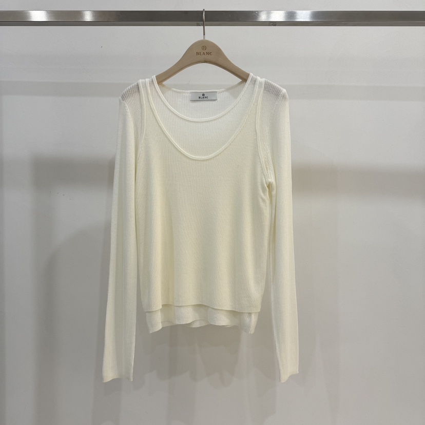 BLANC-A韓國代購女裝新品26春夏推薦休閑熱賣真品針織衫BLANC-A針織衫圖色1