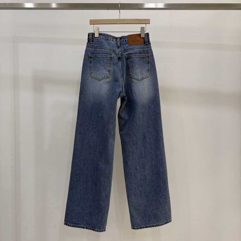 BLANC-A韓國直郵女士新款職業人氣真品休閑時尚推薦牛仔褲BLANC-A牛仔褲