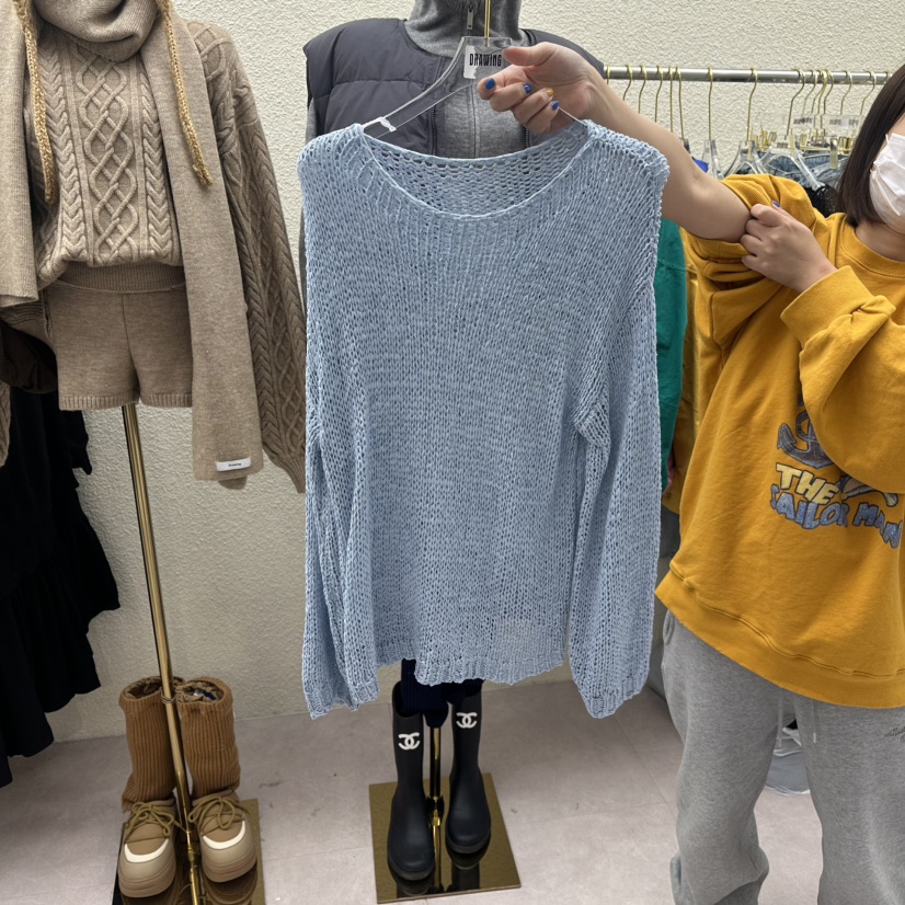 DRAWING韓國代購女裝新款職業時尚推薦26春夏休閑真品針織衫DRAWING針織衫圖色3