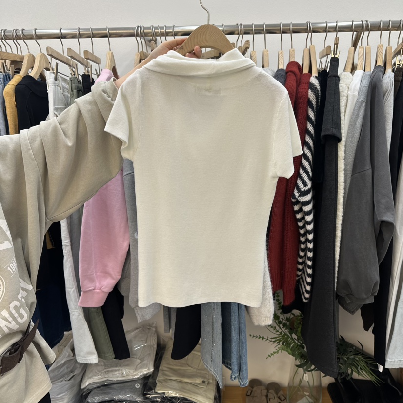 DELIGHT-L韓國直郵女士新品休閑26春夏職業時尚真品T恤高領DELIGHT-LT恤