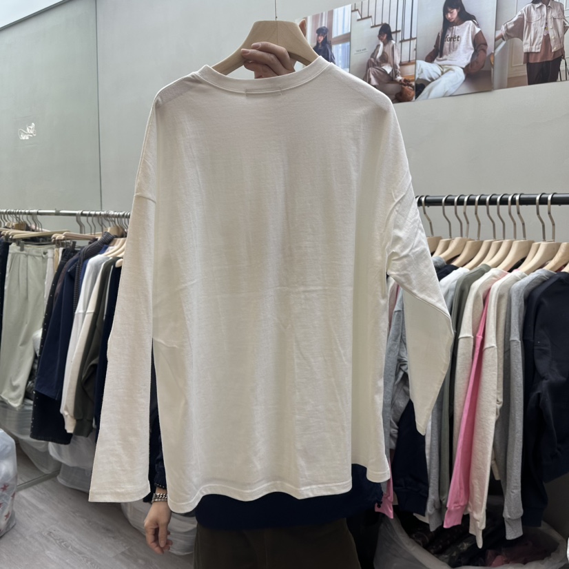 STICK WITH韓國代購女士新品26春夏時尚推薦人氣長袖T恤STICK WITH長袖T恤