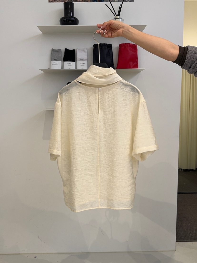 OSOO韓國代購女士新款熱賣推薦26春夏休閑襯衫蕾絲衫圍巾OSOO襯衫/蕾絲衫