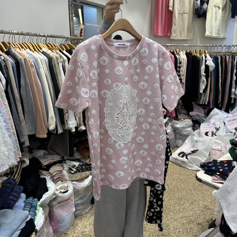 HAPPYBERRY東大門直郵女士新品真品休閑職業時尚推薦人氣T恤HAPPYBERRYT恤圖色2