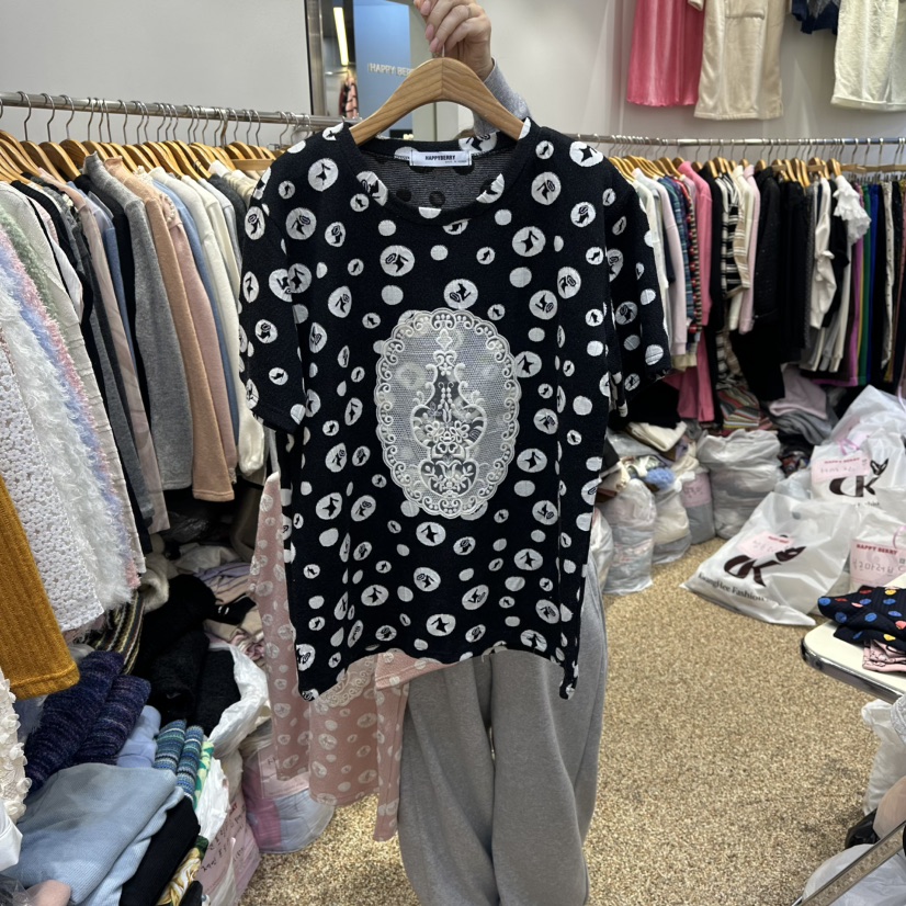 HAPPYBERRY東大門直郵女士新品真品休閑職業時尚推薦人氣T恤HAPPYBERRYT恤圖色3