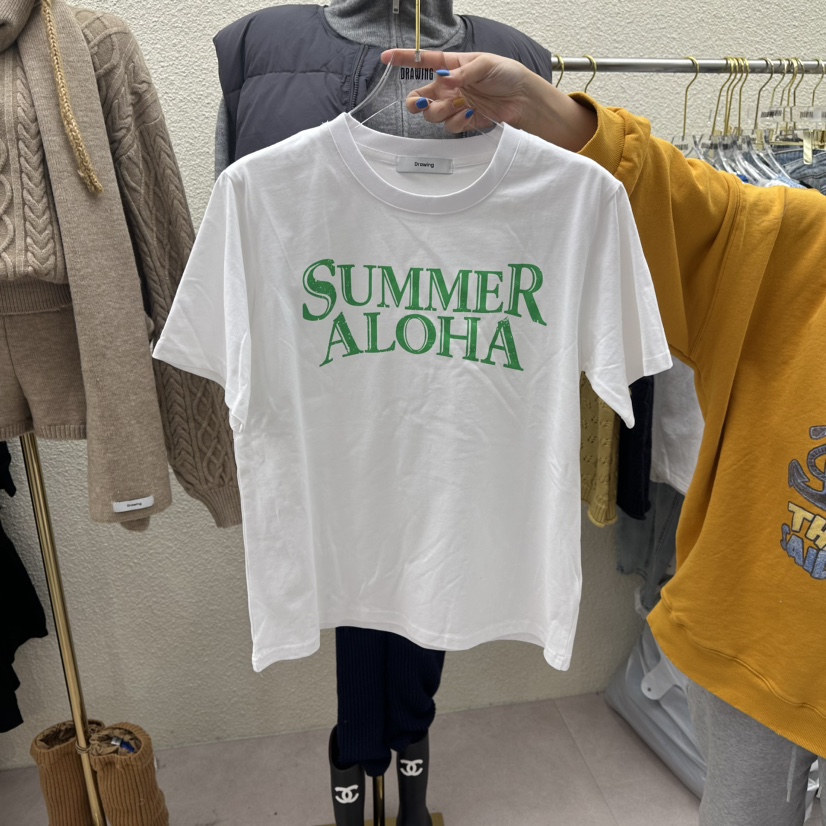 DRAWING韓國代購女士新款熱賣職業休閑26春夏時尚真品T恤DRAWINGT恤圖色1