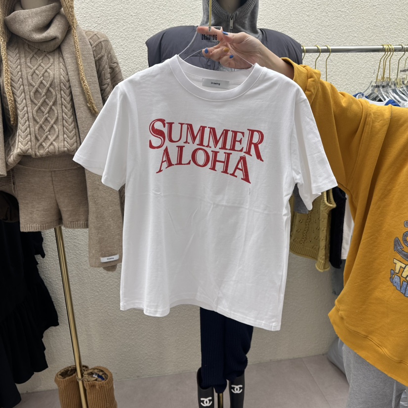 DRAWING韓國代購女士新款熱賣職業休閑26春夏時尚真品T恤DRAWINGT恤圖色2