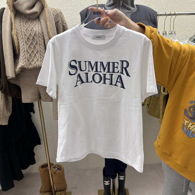 DRAWING韓國代購女士新款熱賣職業休閑26春夏時尚真品T恤DRAWINGT恤圖色3