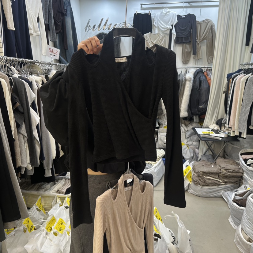 BILLION-L韓國直郵女士新品人氣時尚熱賣真品推薦長袖T恤BILLION-L長袖T恤圖色3黑色