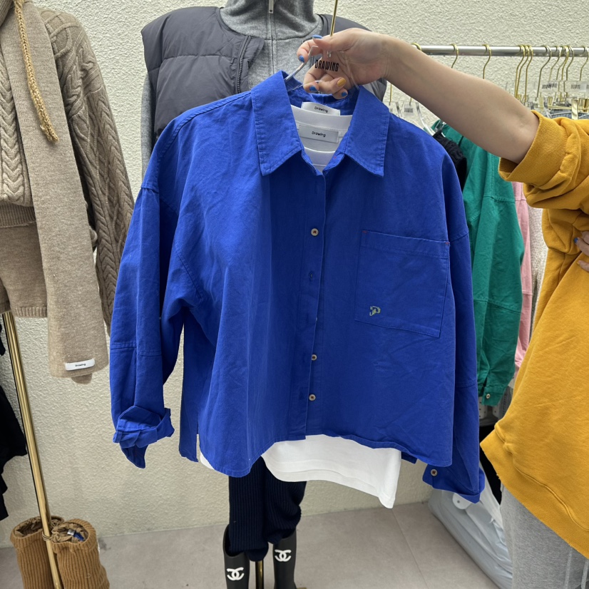 DRAWING東大門代購女裝新款時尚人氣熱賣襯衫蕾絲衫不含內搭DRAWING襯衫/蕾絲衫圖色2