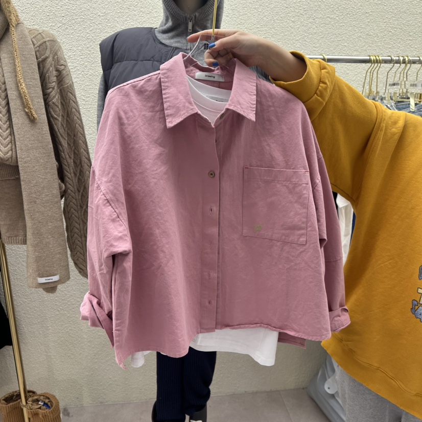 DRAWING東大門代購女裝新款時尚人氣熱賣襯衫蕾絲衫不含內搭DRAWING襯衫/蕾絲衫圖色4