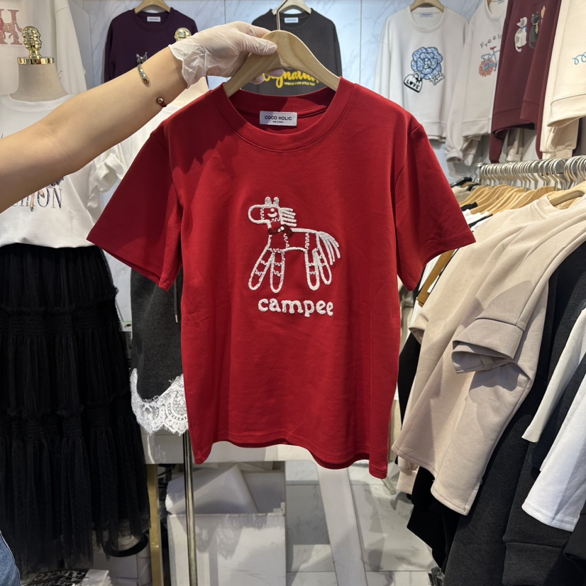 COCO HOLIC東大門直郵女士新品時尚熱賣人氣推薦職業T恤COCO HOLICT恤圖色3