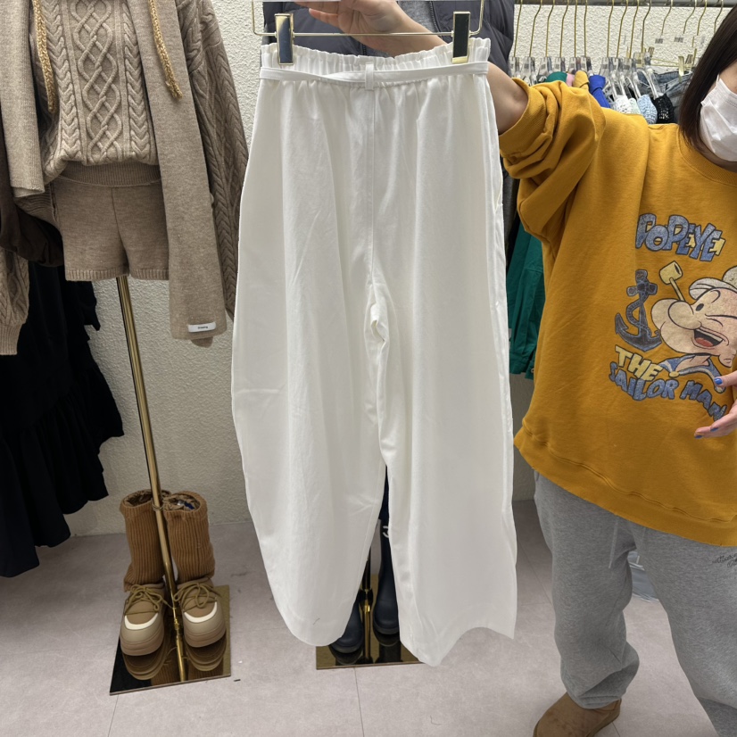 DRAWING東大門直郵女士新款真品休閑職業時尚休閑褲含腰繩棉DRAWING休閑褲