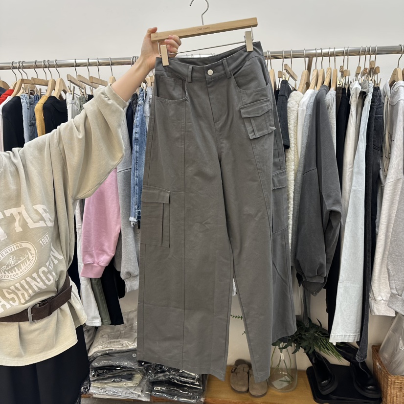 DELIGHT-L韓國代購女裝新款時尚休閑26春夏休閑褲工裝褲DELIGHT-L休閑褲圖色2