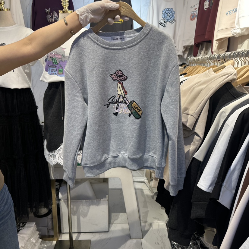 COCO HOLIC韓國直郵女裝新品時尚熱賣26春夏推薦人氣衛衣COCO HOLIC衛衣圖色2