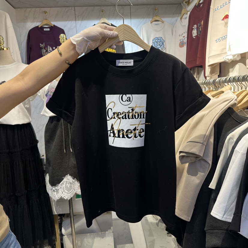 COCO HOLIC東大門直郵女裝新品休閑推薦時尚真品職業T恤COCO HOLICT恤圖色2