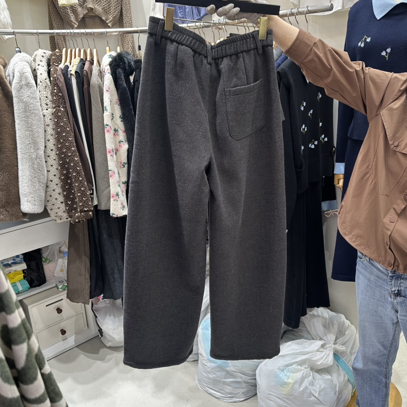 BIKINI東大門實拍女裝新品人氣26春夏時尚休閑褲口袋抓絨BIKINI休閑褲