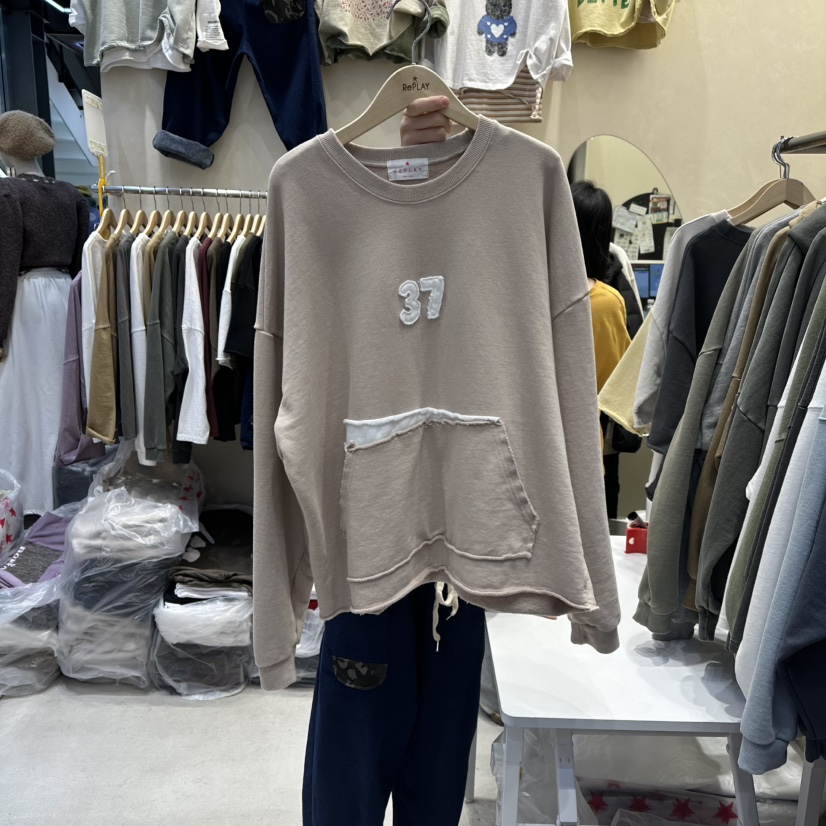 REPLAY東大門代購女士新款人氣熱賣推薦職業真品衛衣口袋REPLAY衛衣圖色1