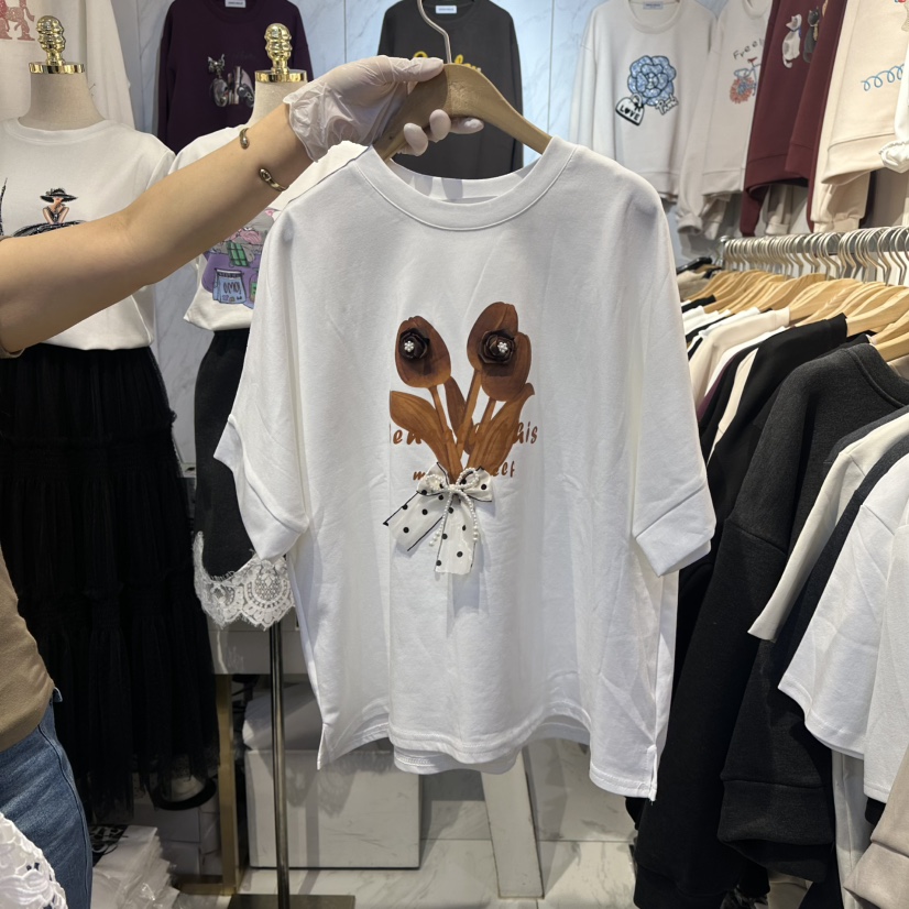 COCO HOLIC韓國代購女裝新款熱賣時尚休閑人氣推薦真品T恤COCO HOLICT恤圖色2