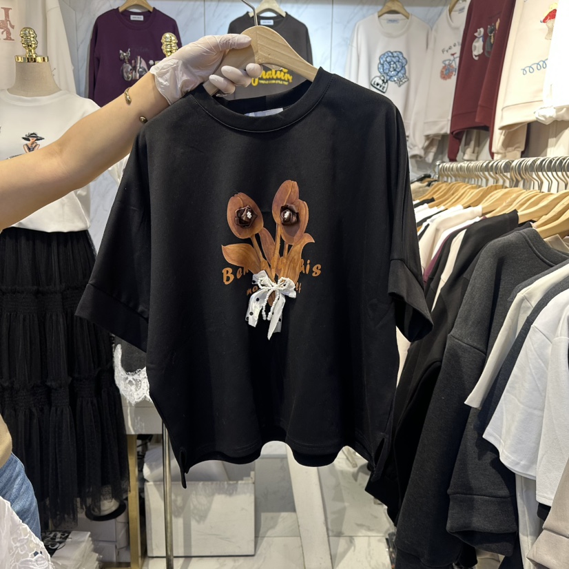 COCO HOLIC韓國代購女裝新款熱賣時尚休閑人氣推薦真品T恤COCO HOLICT恤圖色3