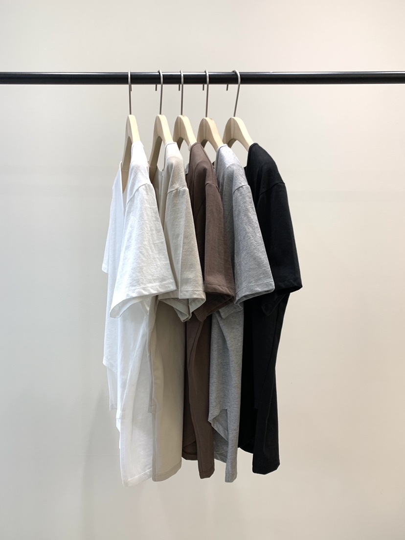 KNOCK韓國直郵女士新品熱賣休閑職業人氣時尚26春夏T恤V領KNOCKT恤