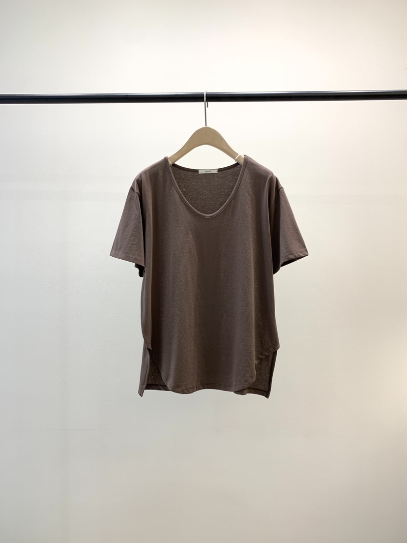 KNOCK韓國直郵女士新品熱賣休閑職業人氣時尚26春夏T恤V領KNOCKT恤圖色3