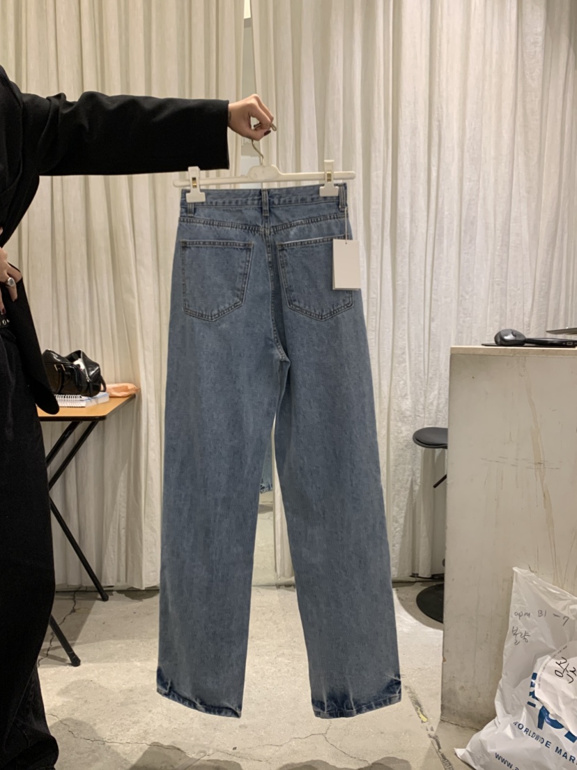 PAPERMOON韓國直郵女裝新款人氣時尚熱賣推薦牛仔褲直筒牛仔paper moon牛仔褲