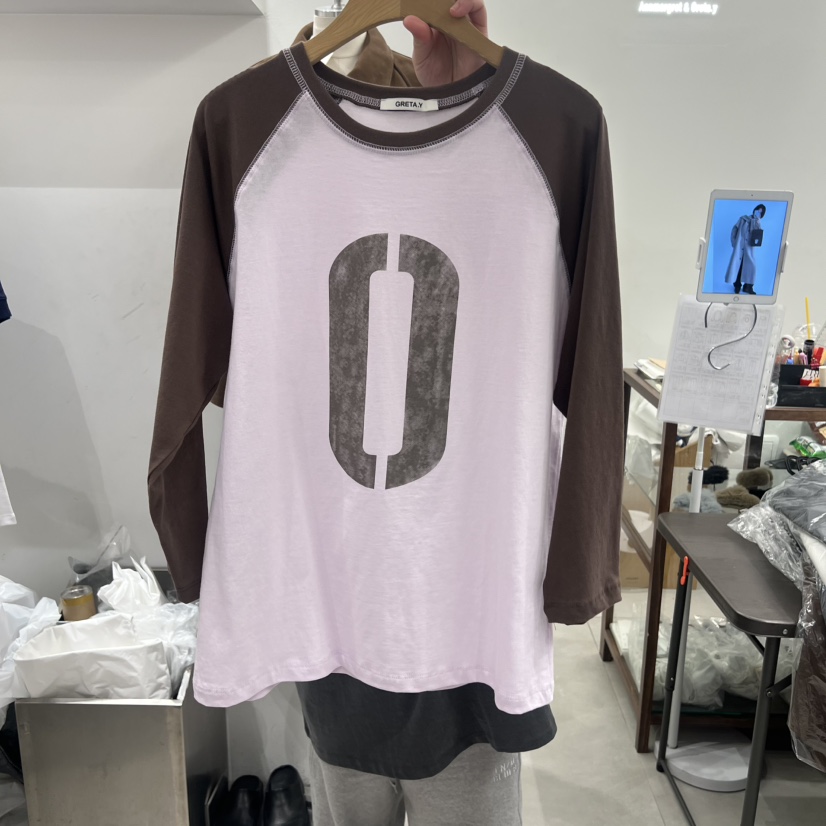 ANN MARGRET韓國代購女裝新品休閑長袖T恤GRETA.Y長袖T恤圖色3