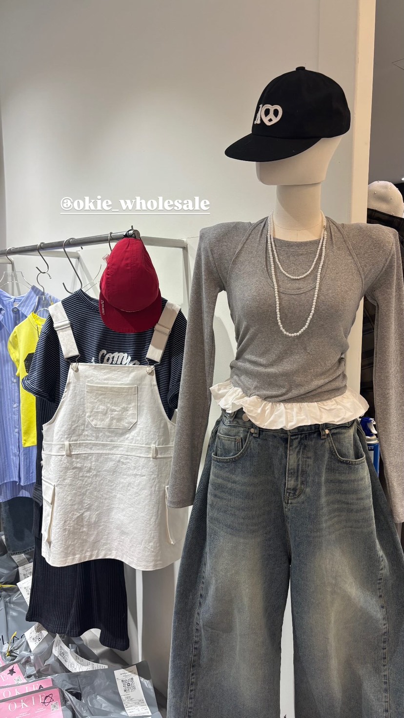 OKIE韓國代購女裝新品26春夏休閑熱賣人氣真品時尚吊帶背心OKIE吊帶/背心