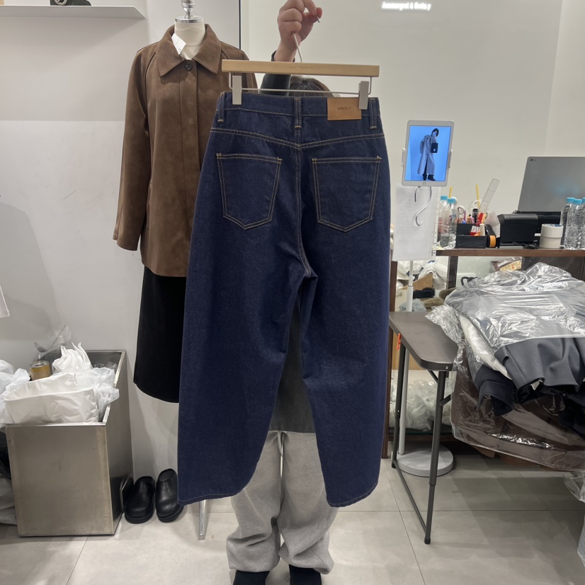 ANN MARGRET韓國代購女裝新款時尚牛仔褲不褪色GRETA.Y牛仔褲