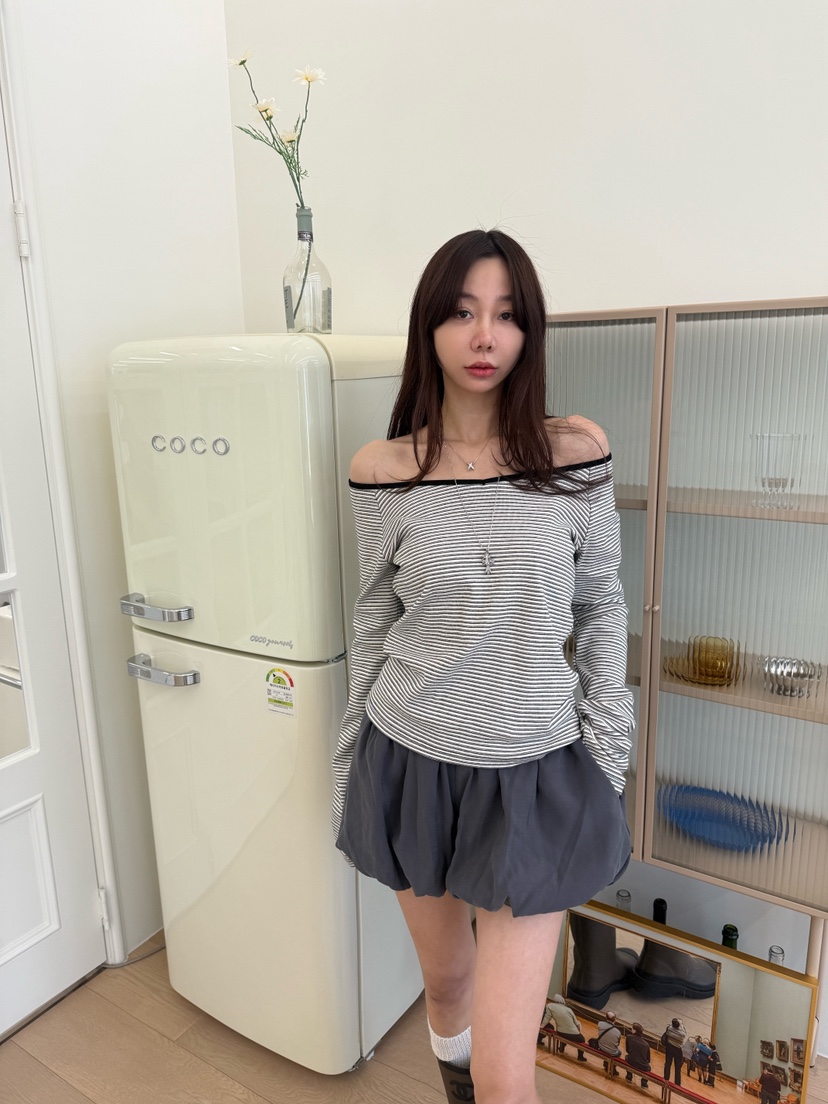 LUMIPLE韓國直郵女士新款休閑人氣職業真品時尚26春夏長袖T恤LUMIPLE長袖T恤