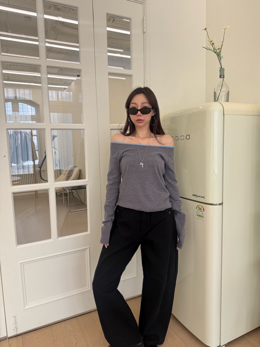 LUMIPLE韓國直郵女士新款休閑人氣職業真品時尚26春夏長袖T恤LUMIPLE長袖T恤