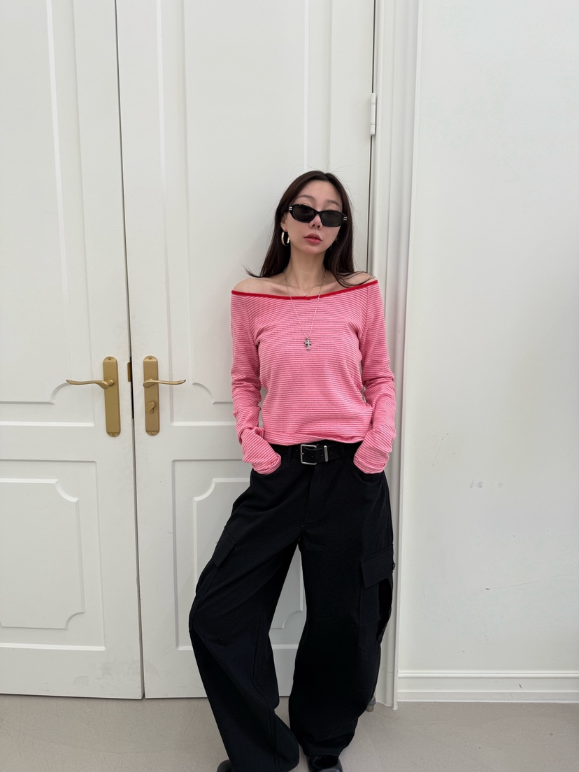 LUMIPLE韓國直郵女士新款休閑人氣職業真品時尚26春夏長袖T恤LUMIPLE長袖T恤