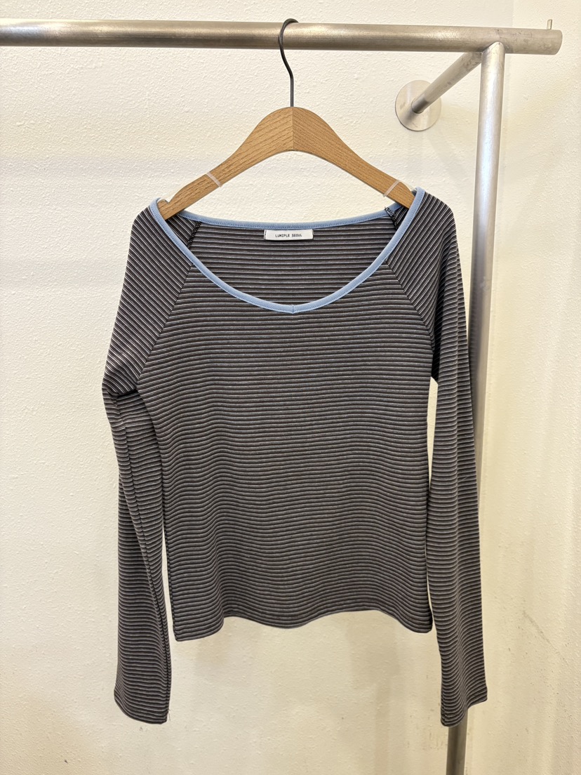 LUMIPLE韓國直郵女士新款休閑人氣職業真品時尚26春夏長袖T恤LUMIPLE長袖T恤圖色2