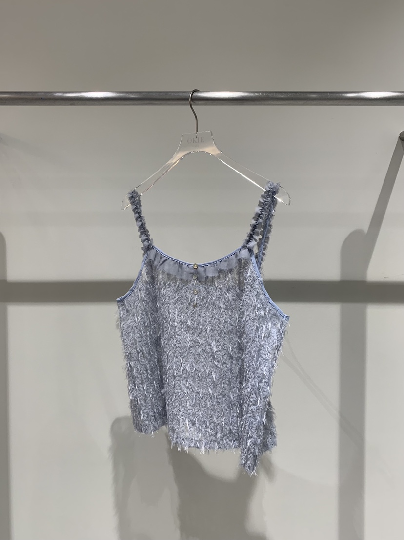 OKIE韓國代購女裝新品真品休閑26春夏職業吊帶背心雪紡紐扣OKIE吊帶/背心圖色2