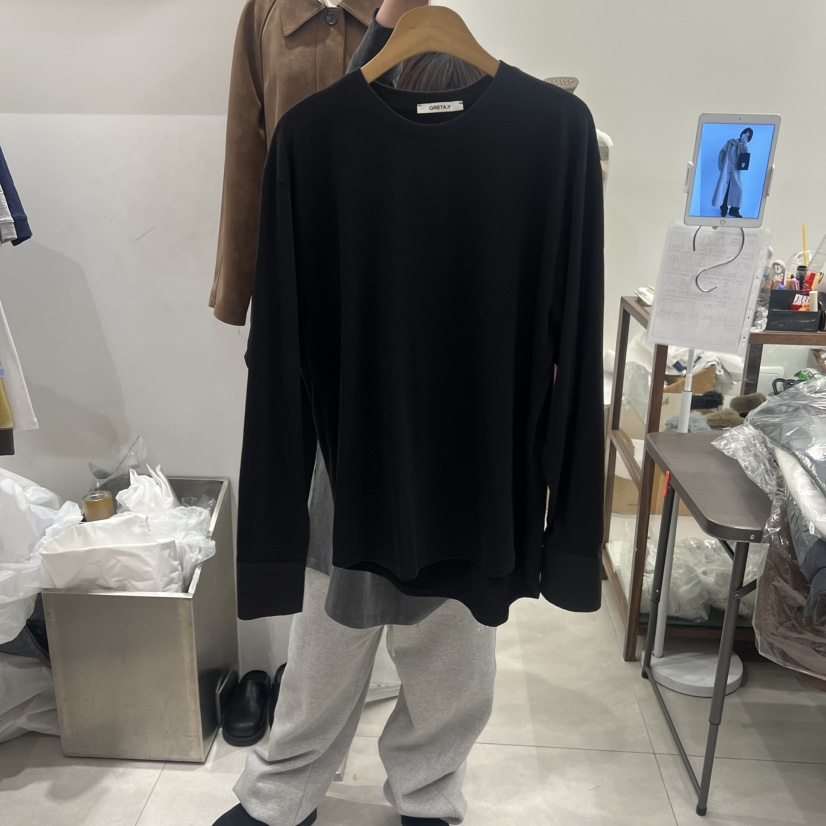 ANN MARGRET東大門實拍女裝新款推薦長袖T恤GRETA.Y長袖T恤圖色3